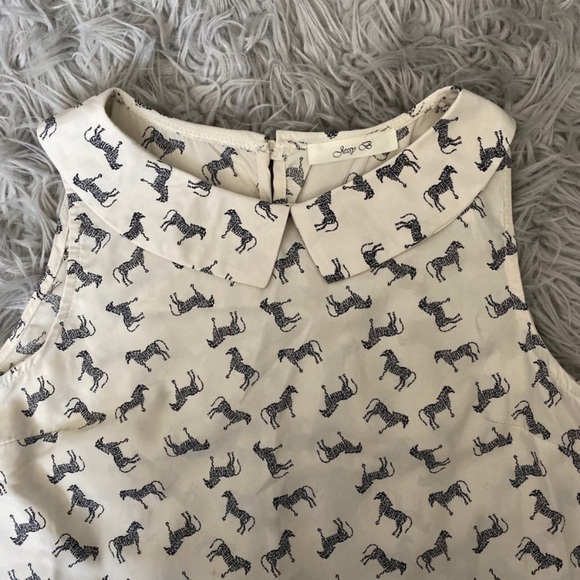 To the Nines Sleeveless Top in Zebras - Picture 7 of 8